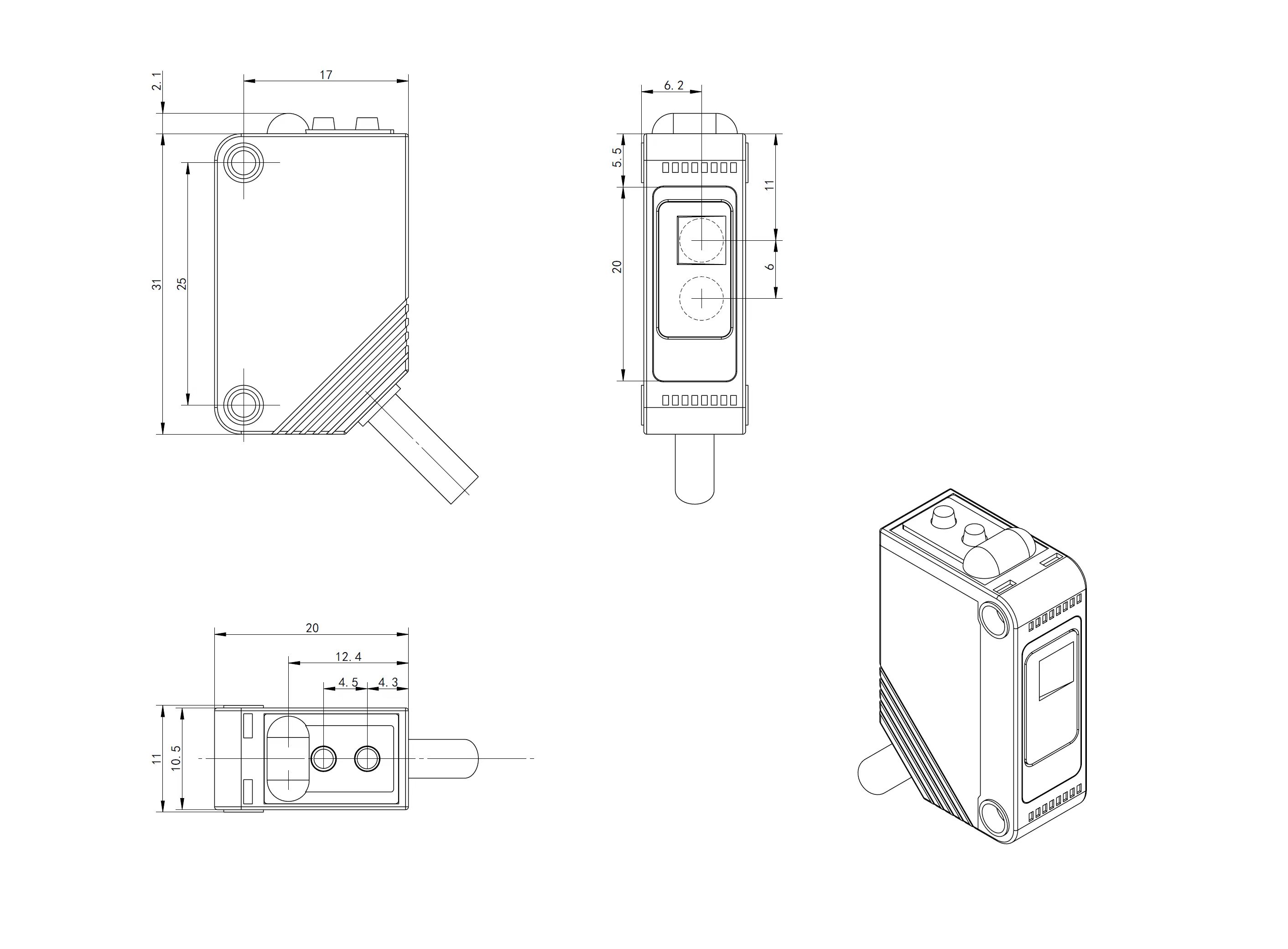 TOF 尺寸圖 TOF 尺寸圖